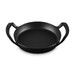 Skillet rond fonte émaillée collection barbecue 25 cm Noir Mat