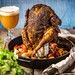Rôtissoire verticale en inox pour cuisson du poulet à la bière