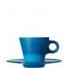 Tasse expresso avec soucoupe en verre bleu Ooh! Magico