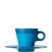 Tasse expresso avec soucoupe en verre bleu Ooh! Magico