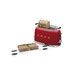 Toaster 4 tranches 2 fentes Extra-large Vintage Années 50 Rouge