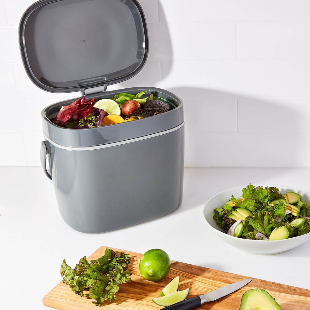 Bac à compost, pour les déchets organiques quotidiens dans la cuisine,  intérieur amovible résistant aux odeurs au lave-vaisselle