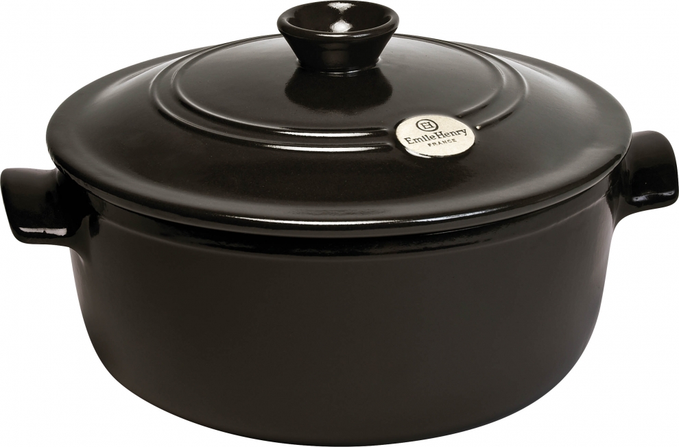 Cocotte Ronde Céramique Flame Emile HENRY Rouge Grand cru D24 cm