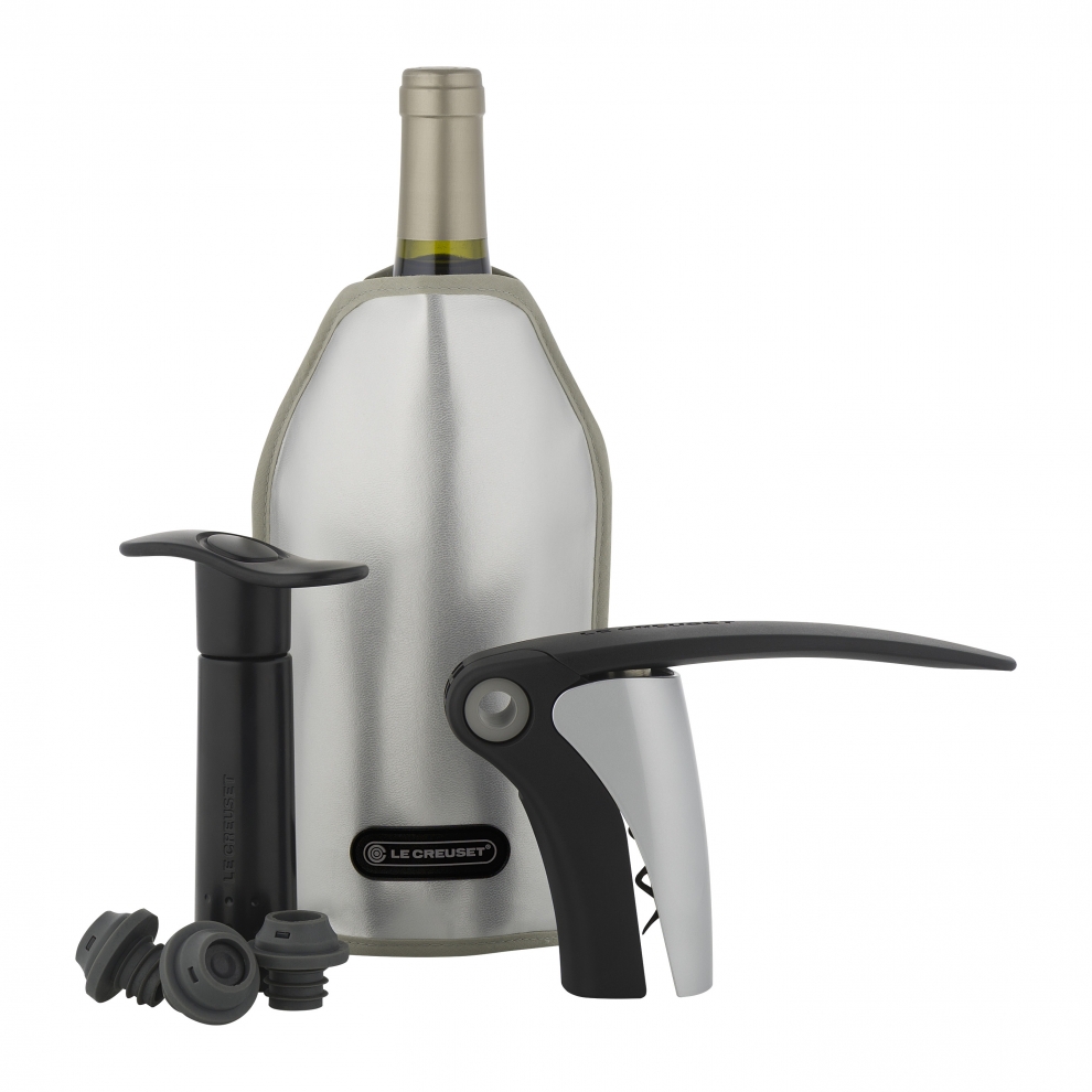 Coffret Cadeau Tire-bouchon JD Diffusion - Inox Gris - 12,7 X 10,2 X 30,5 Cm