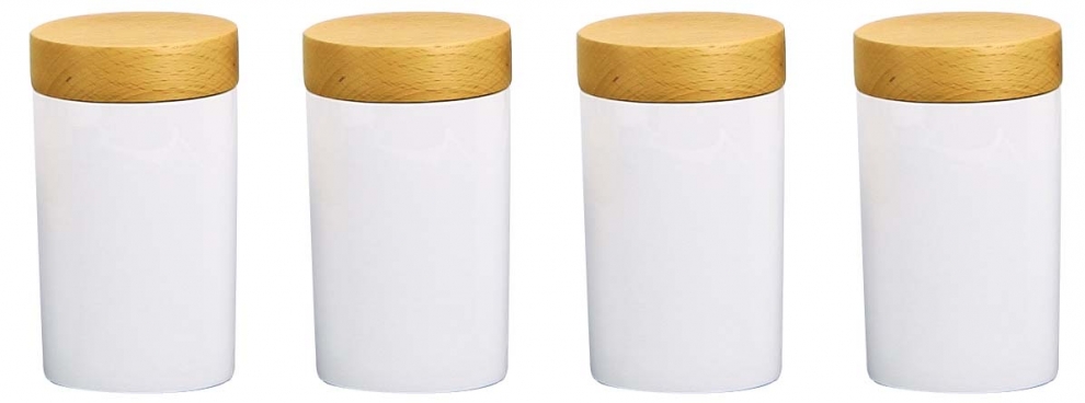 LOT DE 3 pots à épices en porcelaine