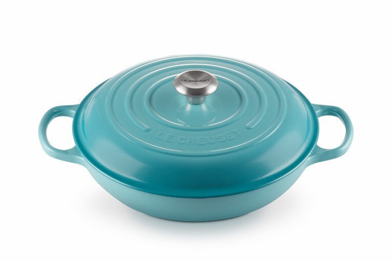 SITRAM Cocotte TRADIFONTE - 712957 - 4L Fonte émaillée ovale blanc et bleu - Tou