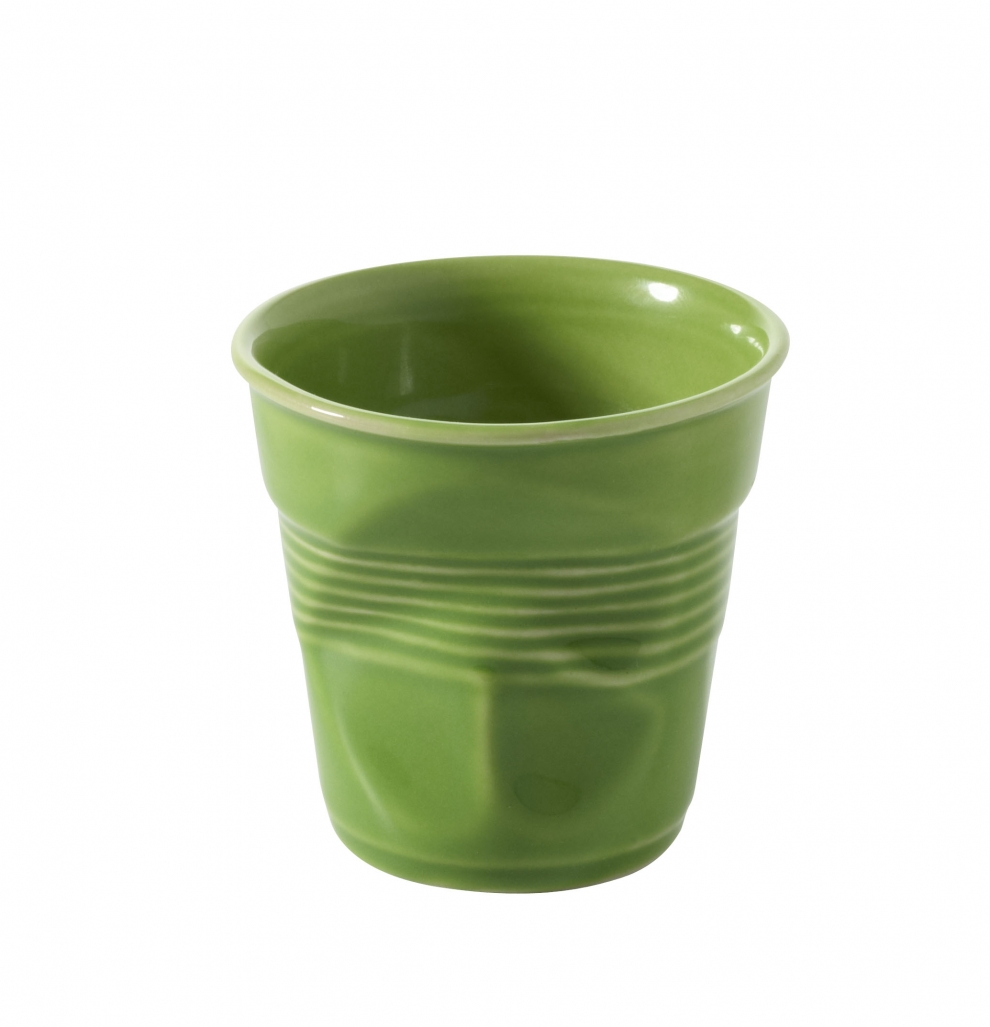 Gobelet froissé Espresso Revol 8 cl vert lime - 640645 - REVOL