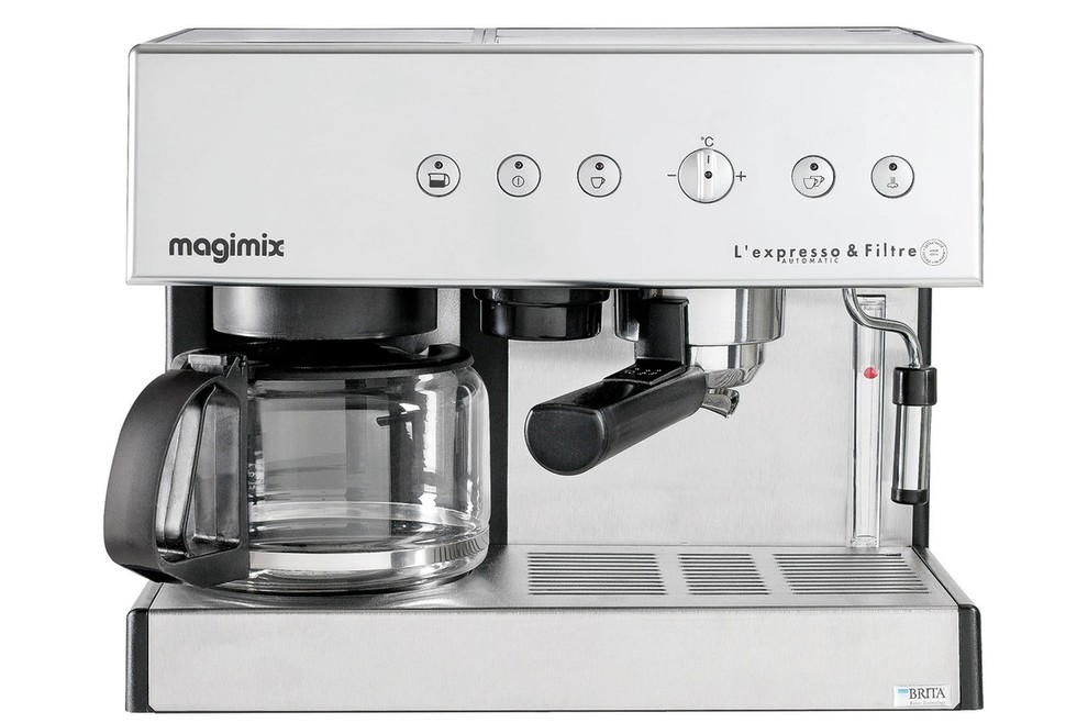 totaal Leraren dag Kolonisten Machine à Café Expresso Automatique Chromé Mat filtre pour café espresso et  filt - 11423 - MAGIMIX | Francis BATT