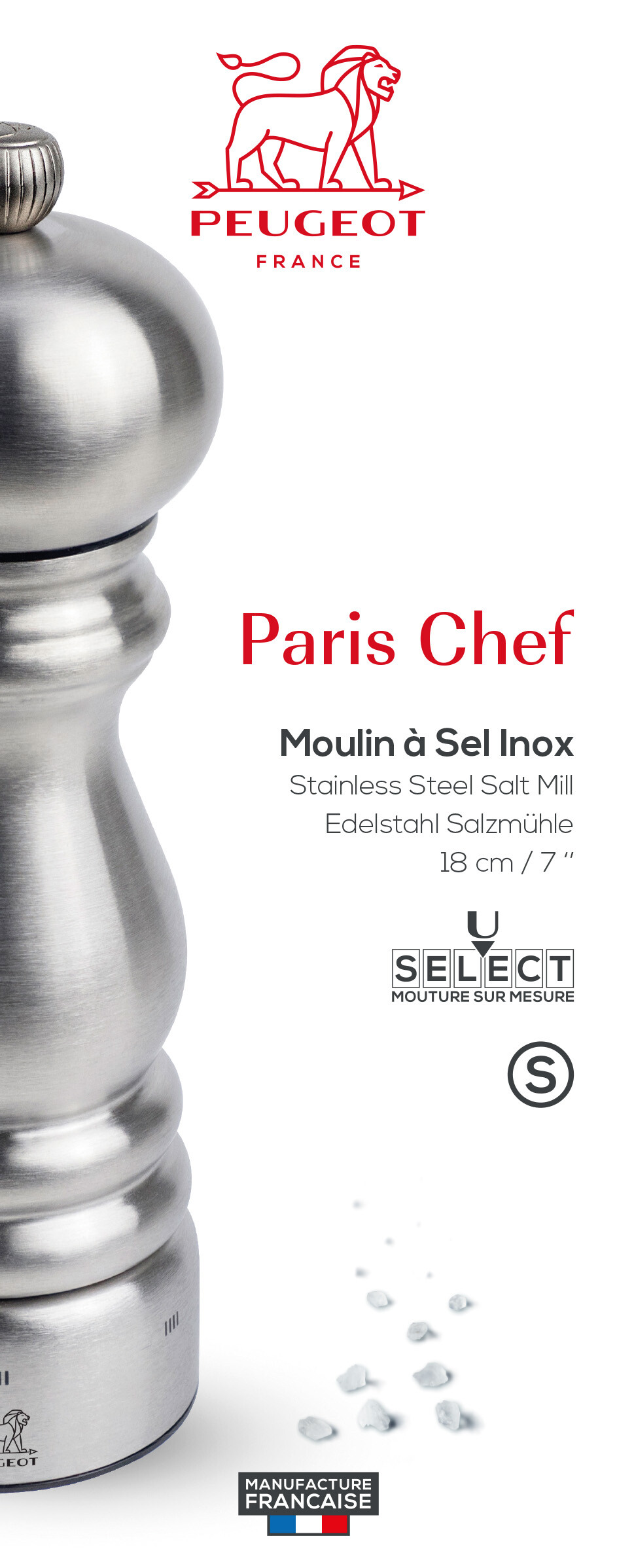 MOULIN A SEL PARIS CHEF INOX 18 CM