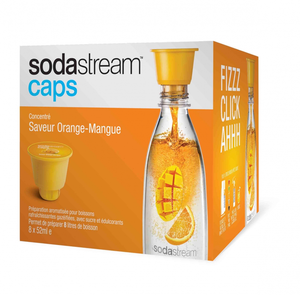 Pack 8 capsules de sirop Sodastream orangemangue 30925809