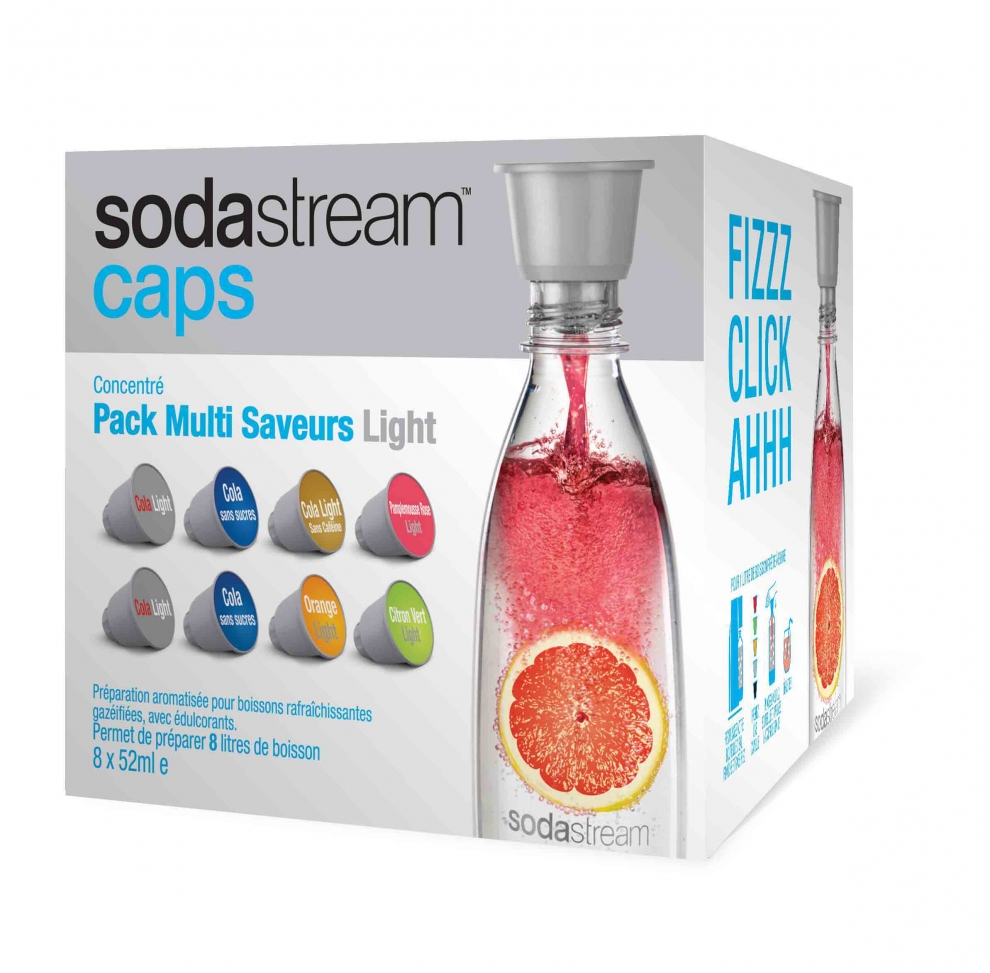 Pack 8 capsules multi saveurs de sirop light Sodastream - 30825913 -  SODASTREAM