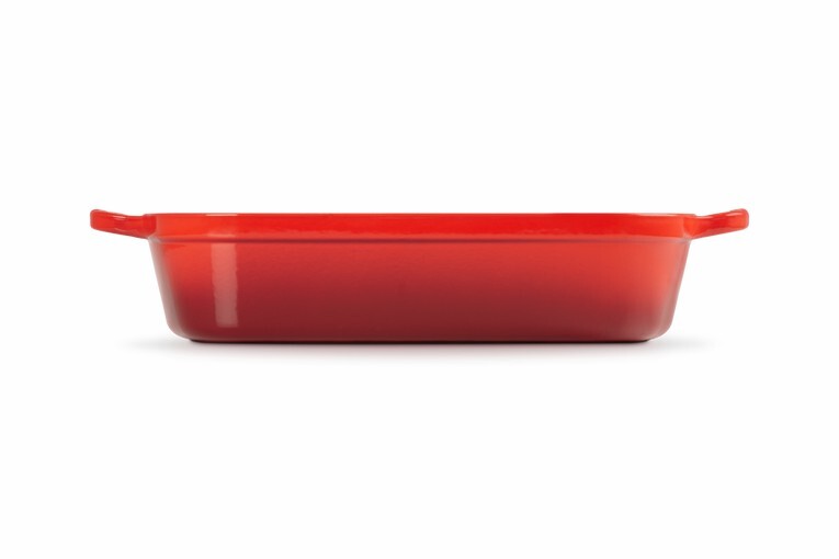 Gril Rectangulaire Le Creuset Rouge 32,5 x 22 cm | Boutique De Chef
