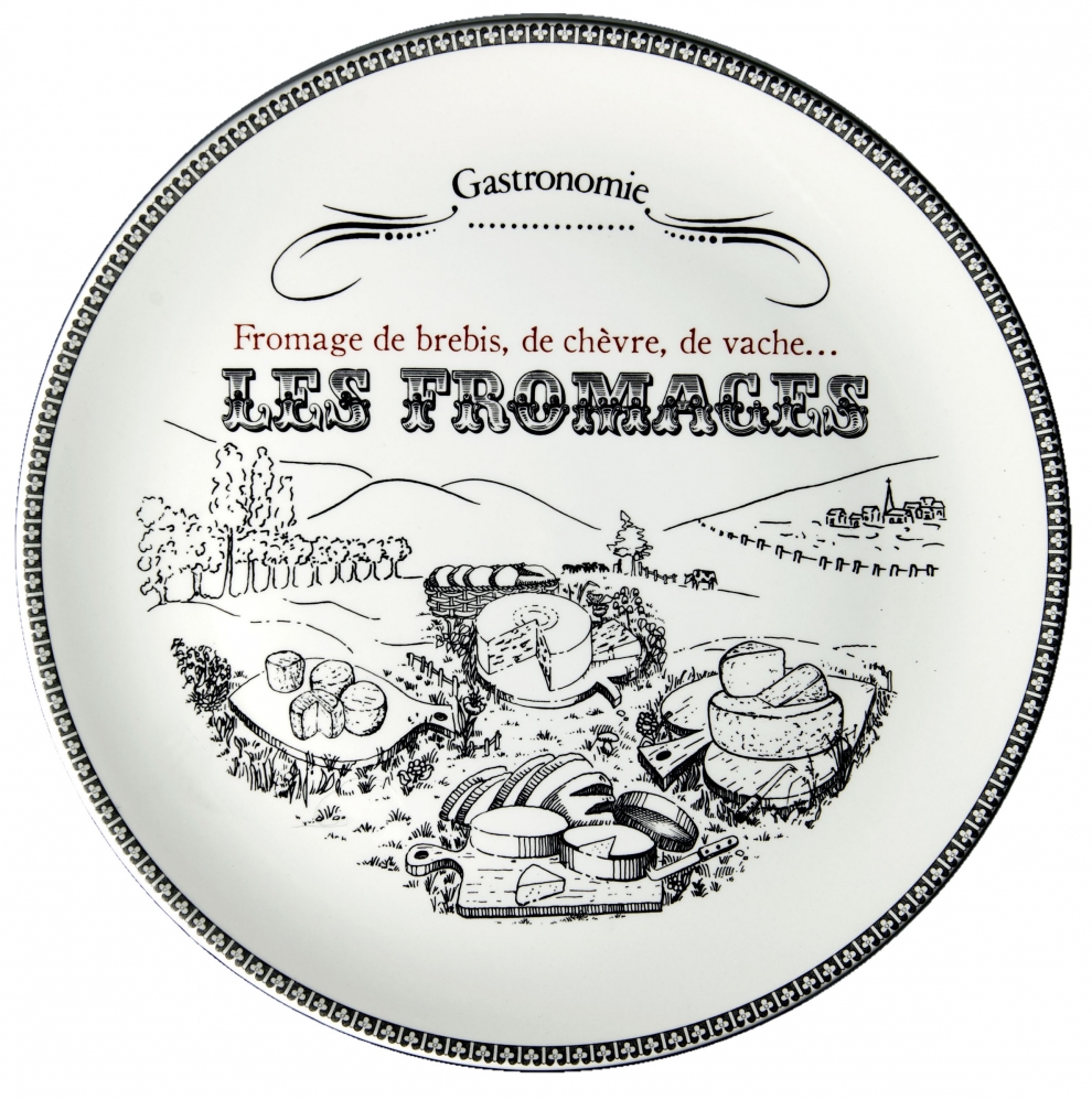 Plat à dessert Les Fromages ASS THEMES LES FROMAGES 0213BPGB03
