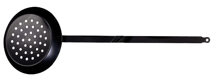 Poêle à Marrons En Tôle Percée 28 Cm - Manche Long 70 Cm - Pour Cheminée, Barbecue, Gazinière - Cuisson Traditionnelle Des Châtaignes