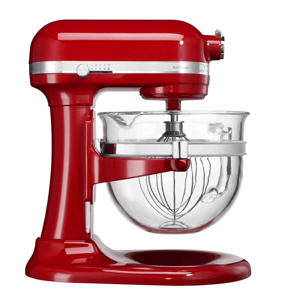 Robot KitchenAid PRO Rouge Empire 'Mix with the Best' 6 L bol en verre 5KSM6521XEER