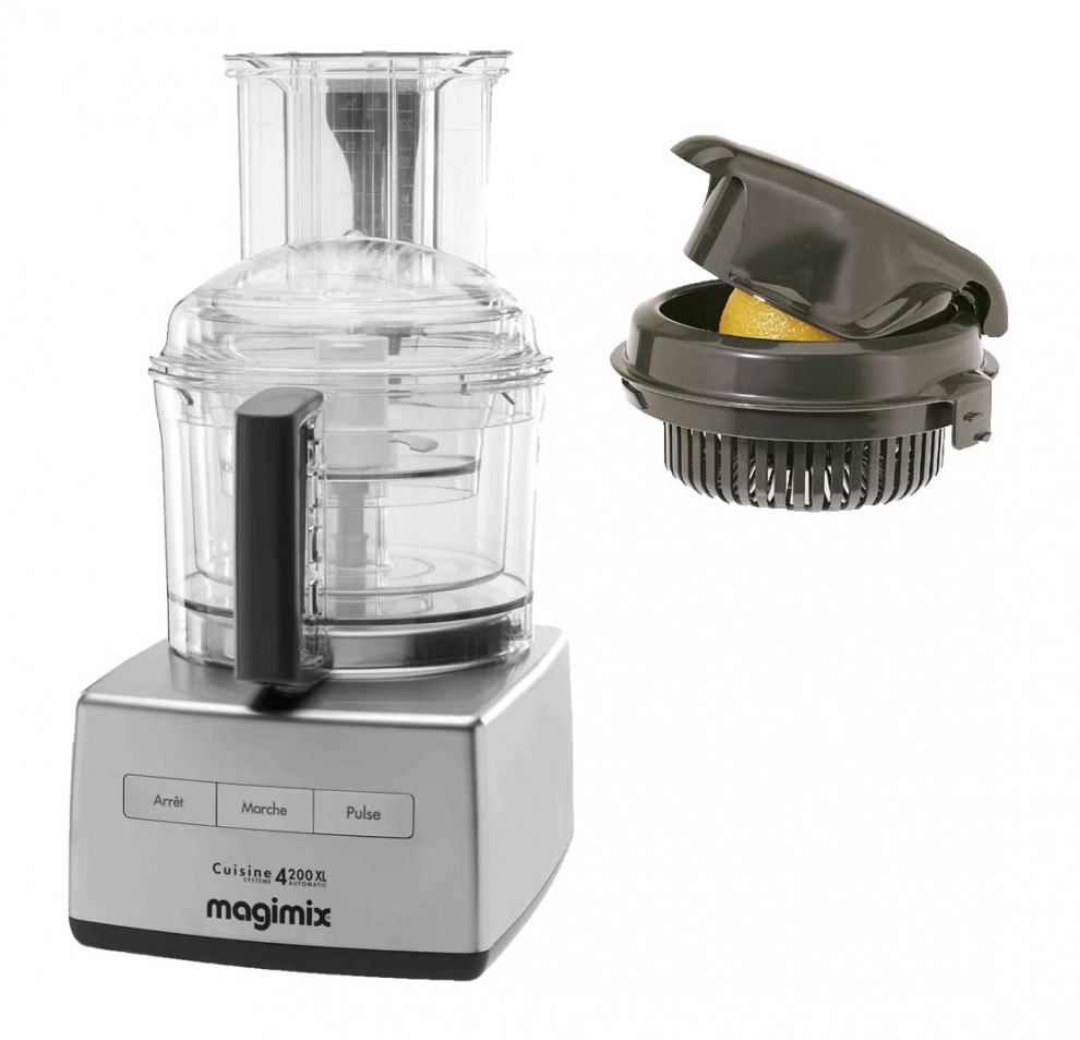 Robot MAGIMIX 4200 XL chromé mat + presse agrumes 17360 MAGIMIX Presse Agrumes pour Robot CS 42005200 Pâtissier