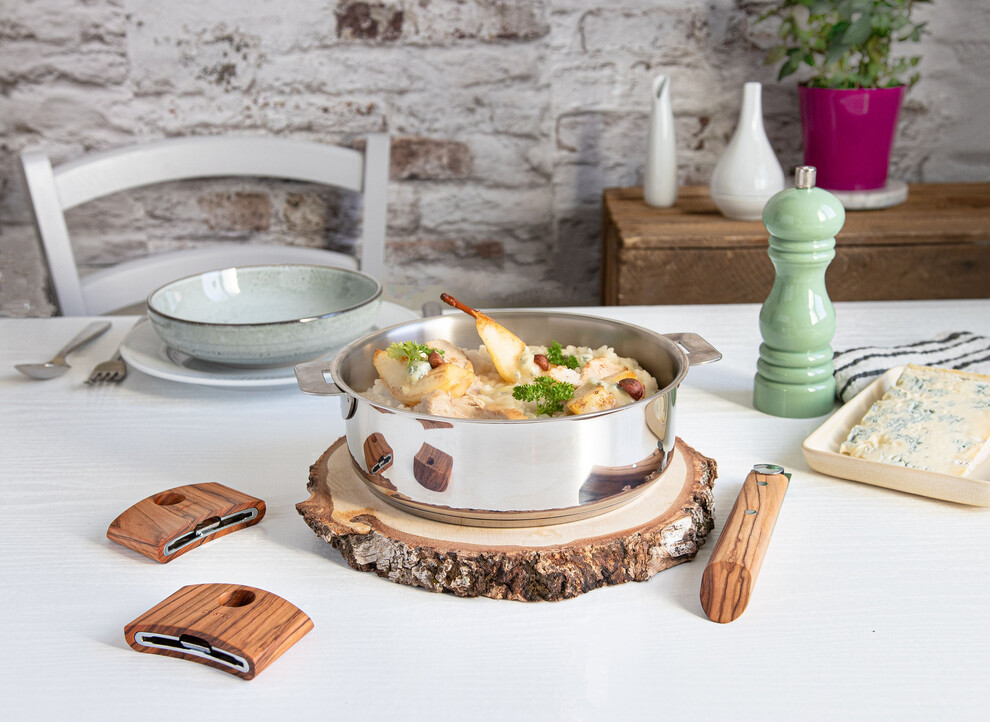 Sauteuse Inox Cristel Mutine 28cm - Sans Poignée - Compatible Induction - Fabriqué En France