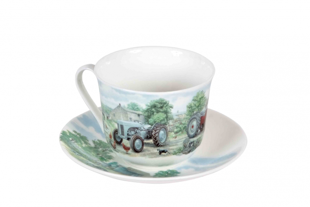 Roy Kirkham – Chiens Galore – Tasse et soucoupe pour petit déjeuner