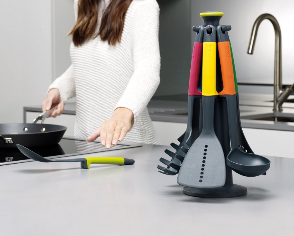 Set de 5 ustensiles de cuisine Elevate avec support rotatif - 10118