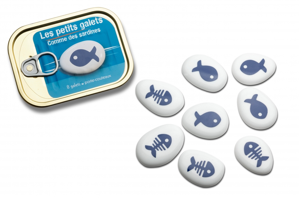 Set De 7 Porte-couteaux En Porcelaine Forme Poisson - Multicolore Brillant