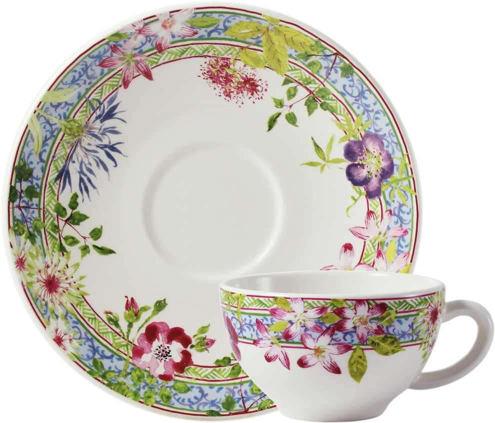 Duo Tasse Déjeuner Et Grande Soucoupe Éléphant Me-Amoo By M Binz - Céramique Rose - Occasion