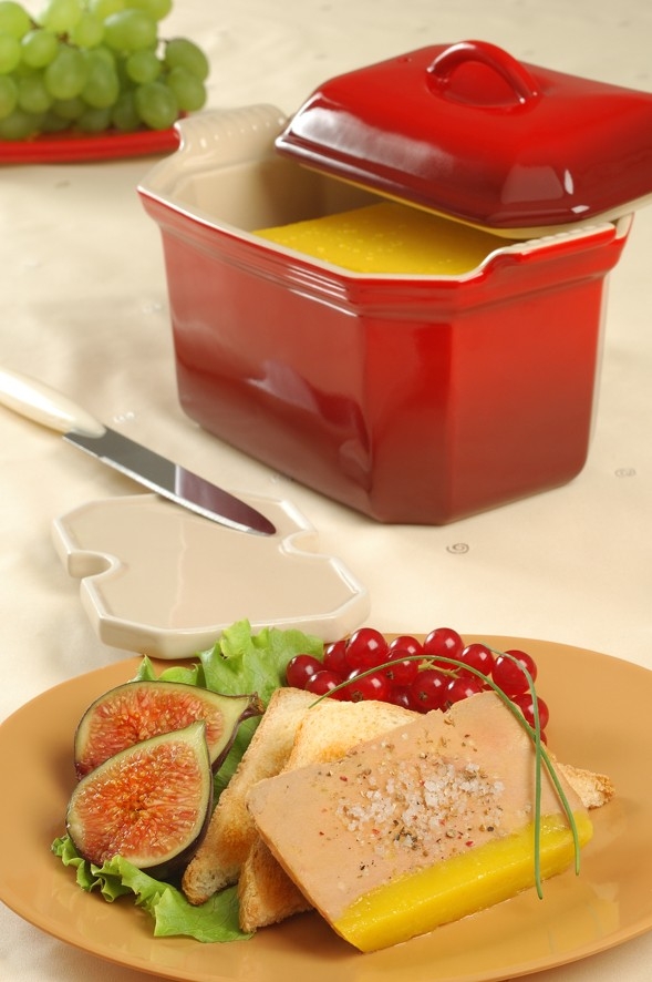 Terrine et presse à Foie gras Rectangulaire 0,8 L Cerise