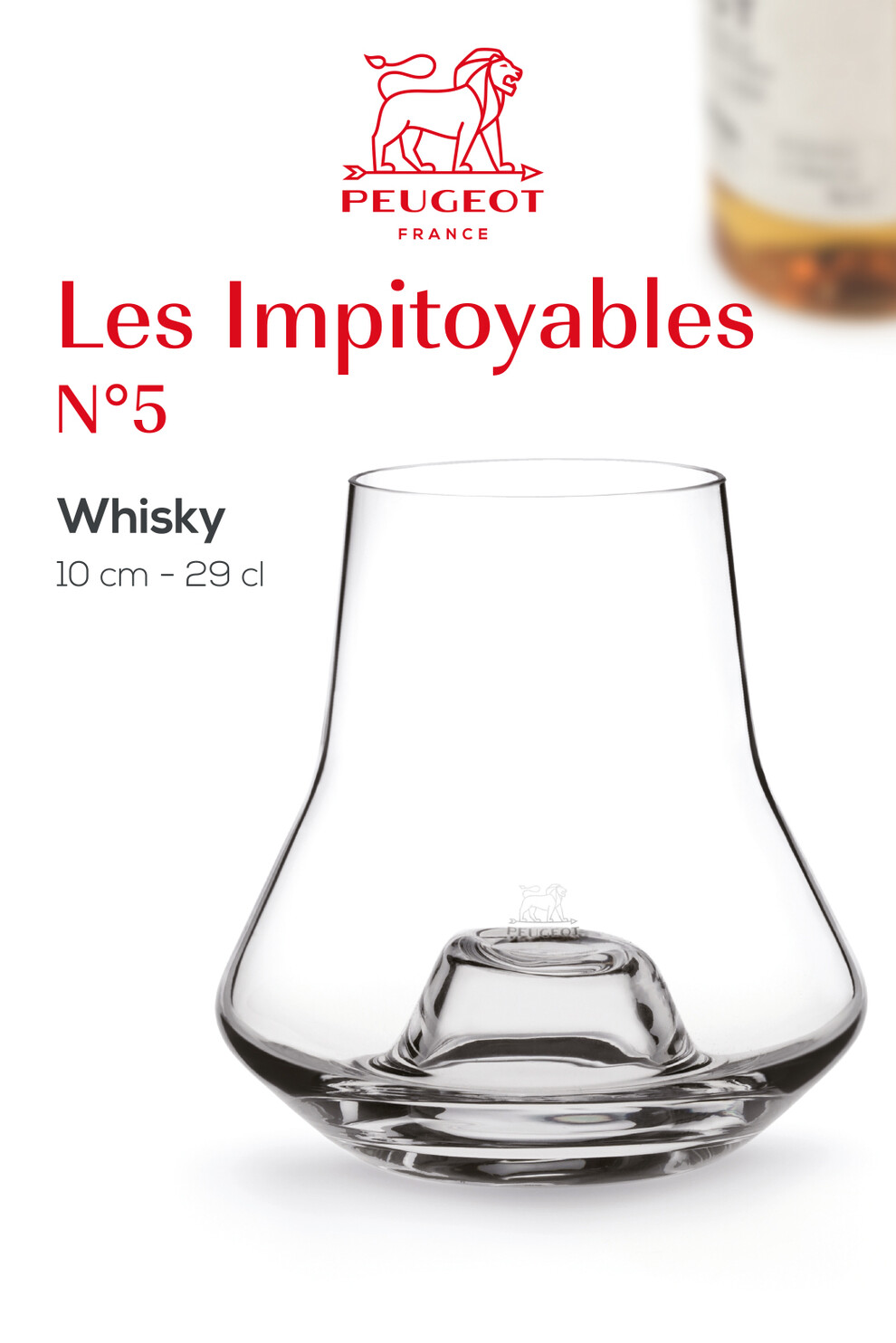 Peugeot Impitoyable Whisky Glass, Tasting Set, Clear 